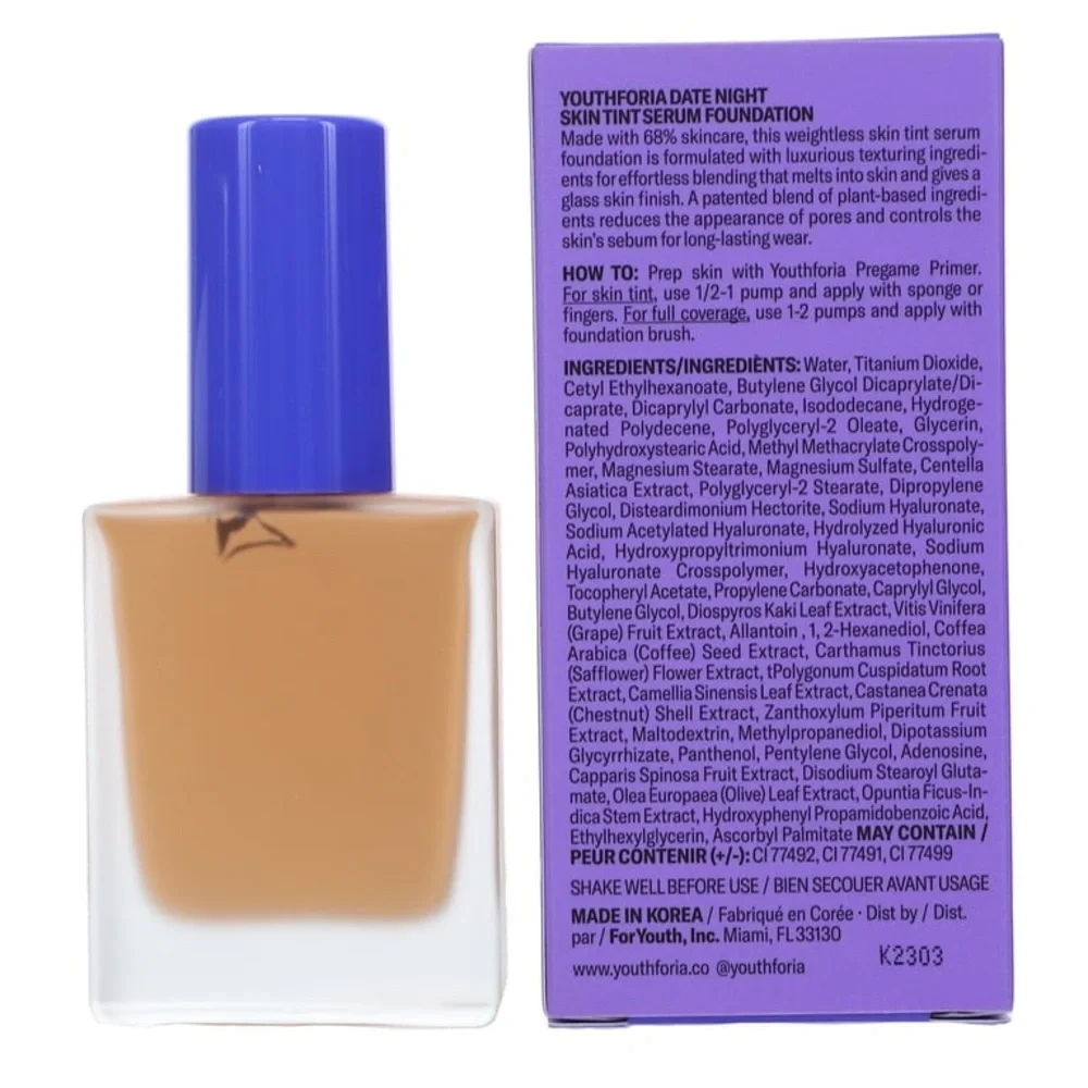 Youthforia Date Night Skin Tint Serum Foundation 315 1.18 Fl Oz - Picture 2 of 3